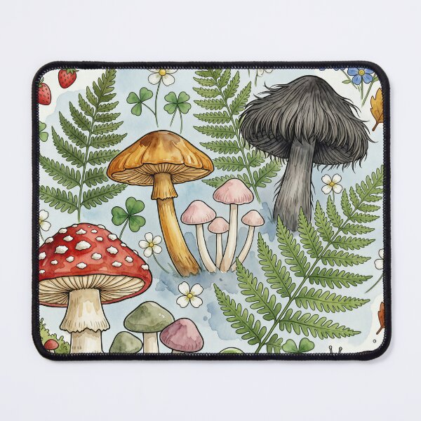 Item preview, Cottagecore Mushroom Watercolor Art designed and sold by DIUMERI.