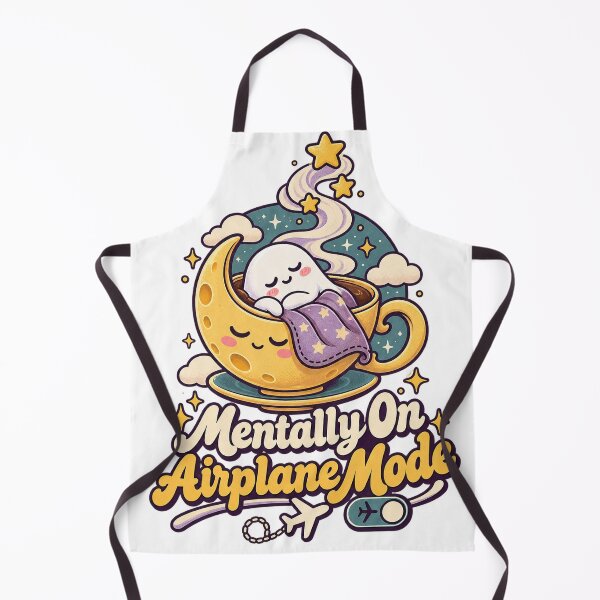 Item preview, Mentally On Airplane Mode Cute Ghost designed and sold by NoorCanvasArt.