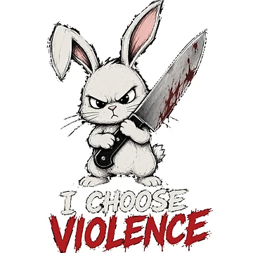 Artwork thumbnail, I Choose Violence Rabbit  by TheEndDesign