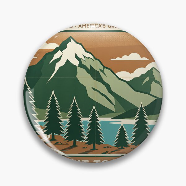 Item preview, Mountains National Park Vintage Travel Poster designed and sold by DIUMERI.