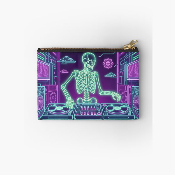 Item preview, Neon Skeleton DJ Cyberpunk Glowing Music designed and sold by DIUMERI.