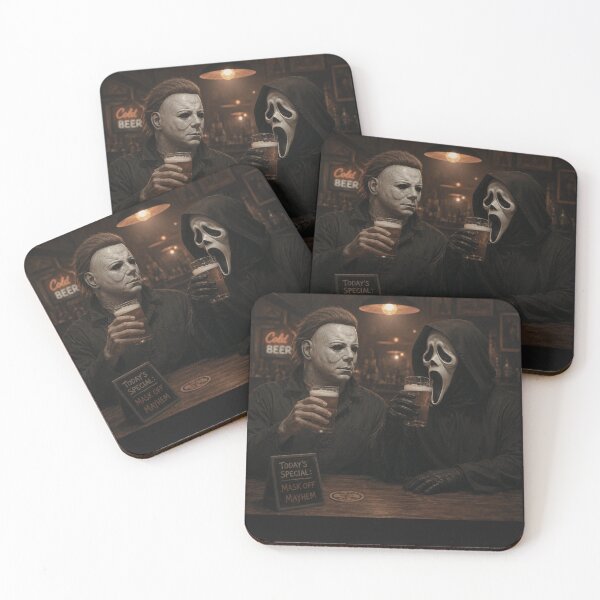 Item preview, Halloween Tshirts Michael Myers Ghost Face Drinking Beers Together designed and sold by Hydlaaksmndriss.
