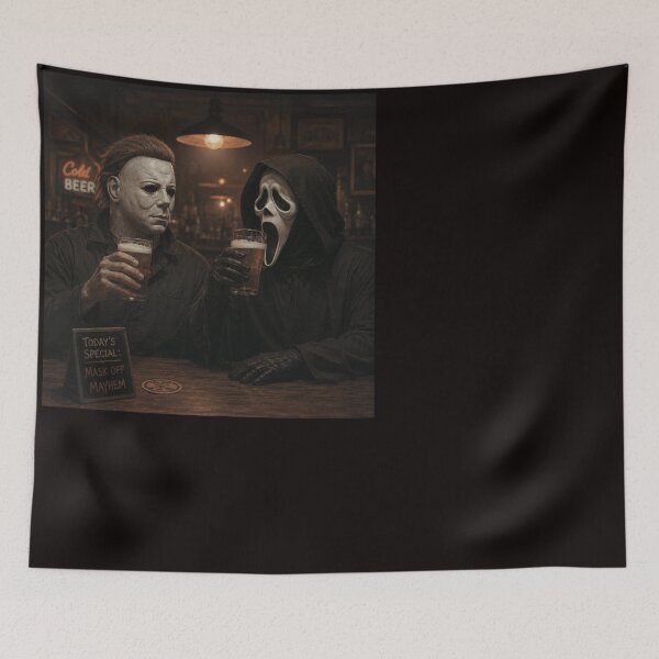 Item preview, Halloween Tshirts Michael Myers Ghost Face Drinking Beers Together designed and sold by Hydlaaksmndriss.