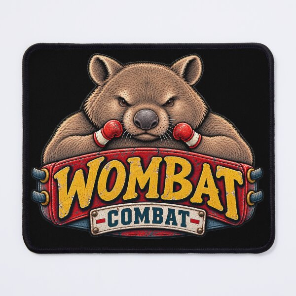 Item preview, Wombat Combat Funny Aussie Boxing Design designed and sold by EverclearDesign.
