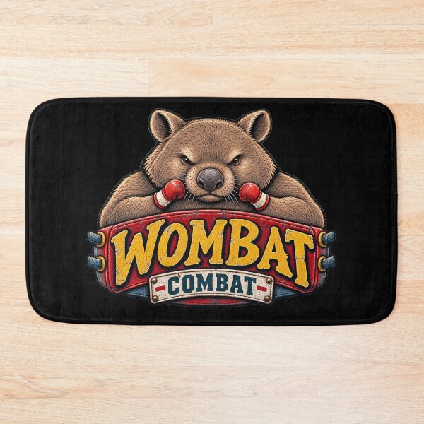Item preview, Wombat Combat Funny Aussie Boxing Design designed and sold by EverclearDesign.