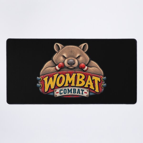 Item preview, Wombat Combat Funny Aussie Boxing Design designed and sold by EverclearDesign.