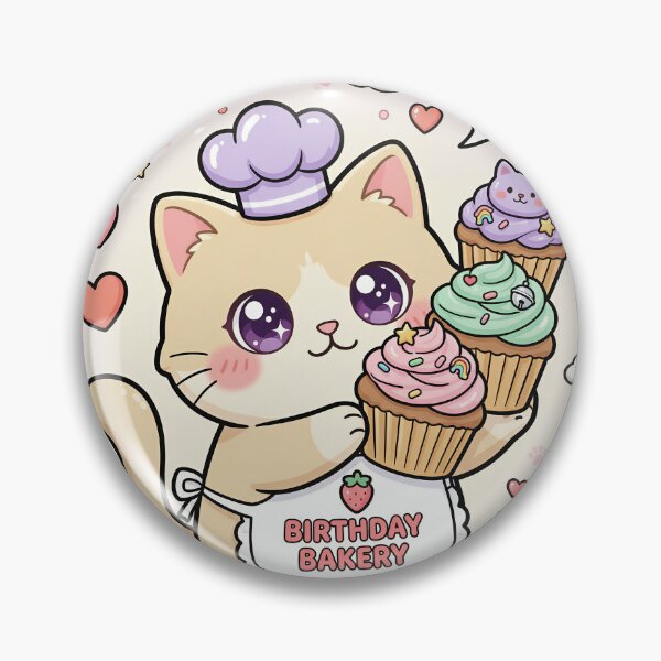Item preview, Birthday Bakery Cat Pastel Kawaii designed and sold by DIUMERI.