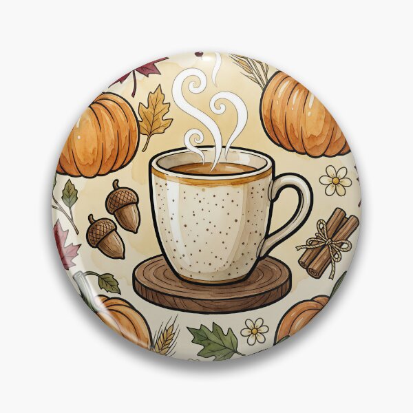 Item preview, Cozy Autumn Coffee Cottagecore Watercolor Art designed and sold by DIUMERI.