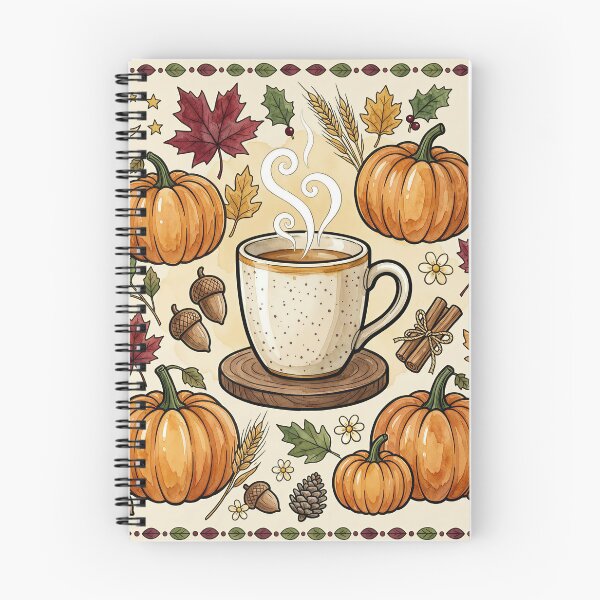 Item preview, Cozy Autumn Coffee Cottagecore Watercolor Art designed and sold by DIUMERI.