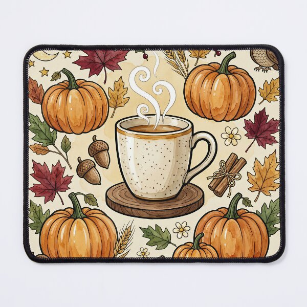 Item preview, Cozy Autumn Coffee Cottagecore Watercolor Art designed and sold by DIUMERI.