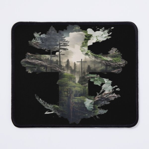 Item preview, Forest Nature Cross Christian Woodland Design designed and sold by BaddieNz.