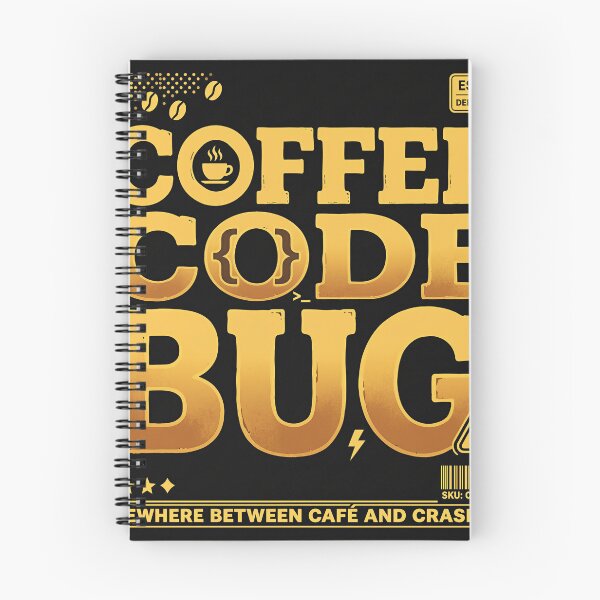 Item preview, Coffee Code Bug Bold Typography Tee designed and sold by DIUMERI.