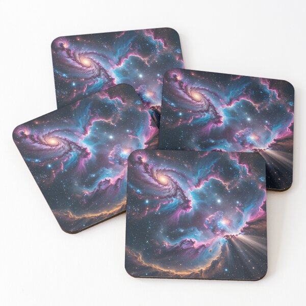 Item preview, Cosmic Nebula Galaxy Space Art | Pink Blue Cosmic Universe designed and sold by DreamyWallVibes.