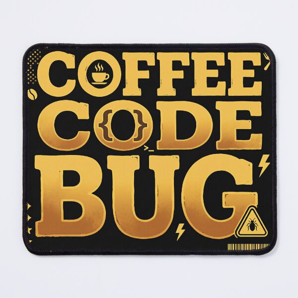 Item preview, Coffee Code Bug Bold Typography Tee designed and sold by DIUMERI.