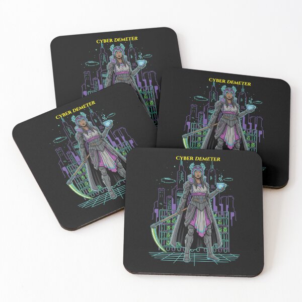 Item preview, Cyber Demeter - Neon Harvest Goddess | Futuristic Green Tech designed and sold by codex antique.