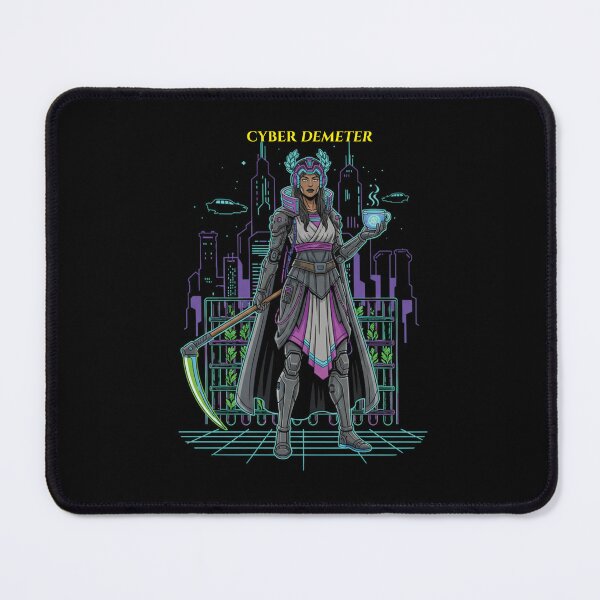 Item preview, Cyber Demeter - Neon Harvest Goddess | Futuristic Green Tech designed and sold by codex antique.