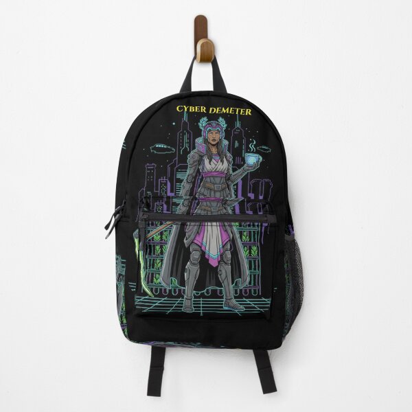 Item preview, Cyber Demeter - Neon Harvest Goddess | Futuristic Green Tech designed and sold by codex antique.