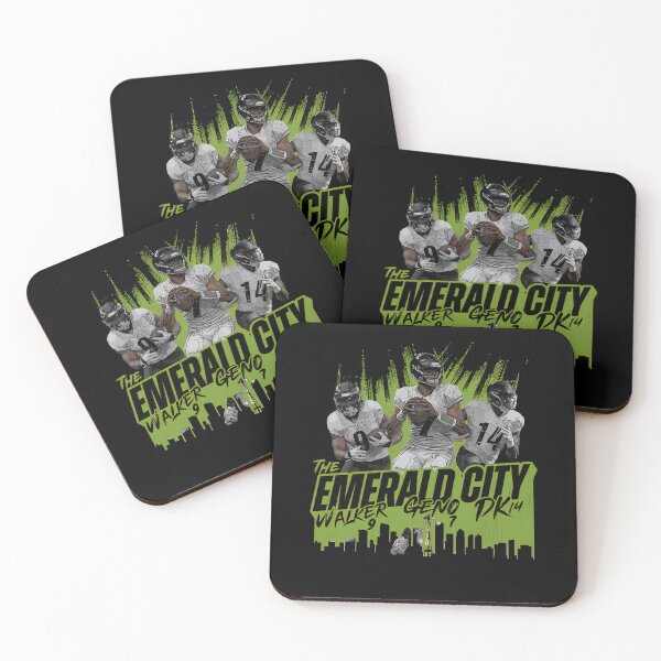 Item preview, Football Players Green City Skyline designed and sold by OctaviaBauch.