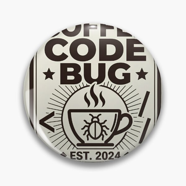 Item preview, Coffee Code Bug Bold Typography Print designed and sold by DIUMERI.