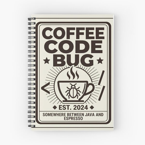 Item preview, Coffee Code Bug Bold Typography Print designed and sold by DIUMERI.
