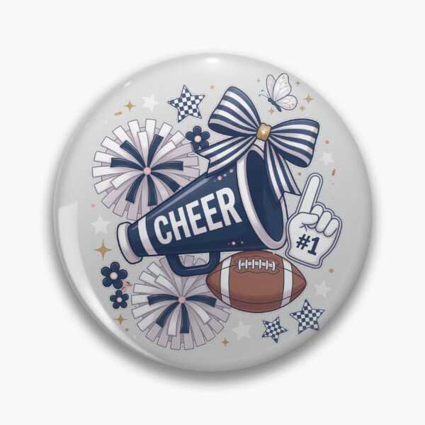 Item preview, Coquette Bow Football Blue Game Cheer Mom Touchdown designed and sold by CF_VintageDesign.