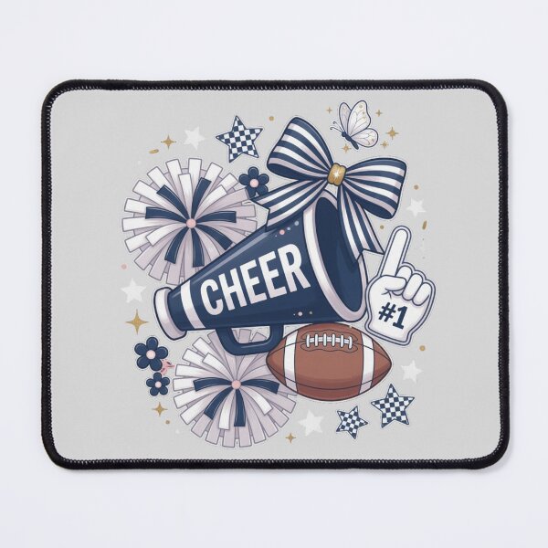 Item preview, Coquette Bow Football Blue Game Cheer Mom Touchdown designed and sold by CF_VintageDesign.