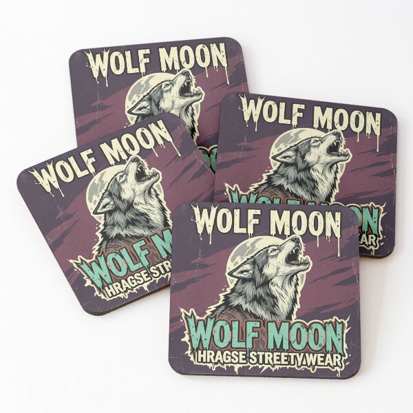 Item preview, Wolf Moon Howling Grunge Streetwear Design designed and sold by DIUMERI.