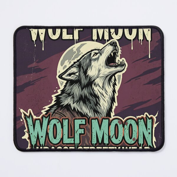 Item preview, Wolf Moon Howling Grunge Streetwear Design designed and sold by DIUMERI.