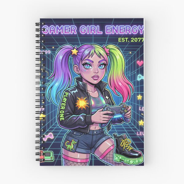 Item preview, Gamer Girl Energy Neon Cyberpunk Controller Art designed and sold by DIUMERI.