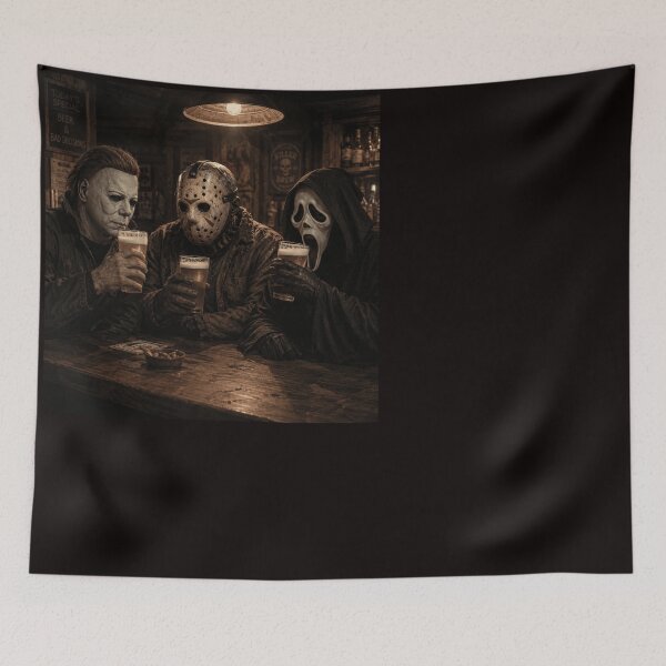 Item preview, Halloween Tshirts Michael Myers Jason Voorhees Ghost Face Chilling With Beers Together designed and sold by Hydlaaksmndriss.