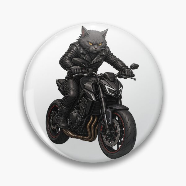 Item preview, Angry Cat Streetfighter Motorcycle Rider designed and sold by TVEX19.