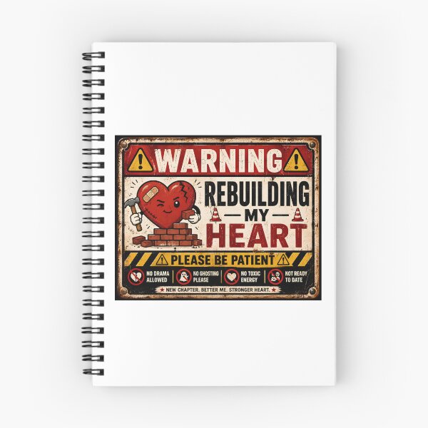 Item preview, Warning Rebuilding My Heart Funny Vintage Sign Self Care designed and sold by Sitred123.