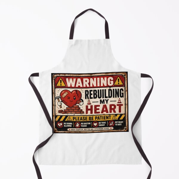 Item preview, Warning Rebuilding My Heart Funny Vintage Sign Self Care designed and sold by Sitred123.