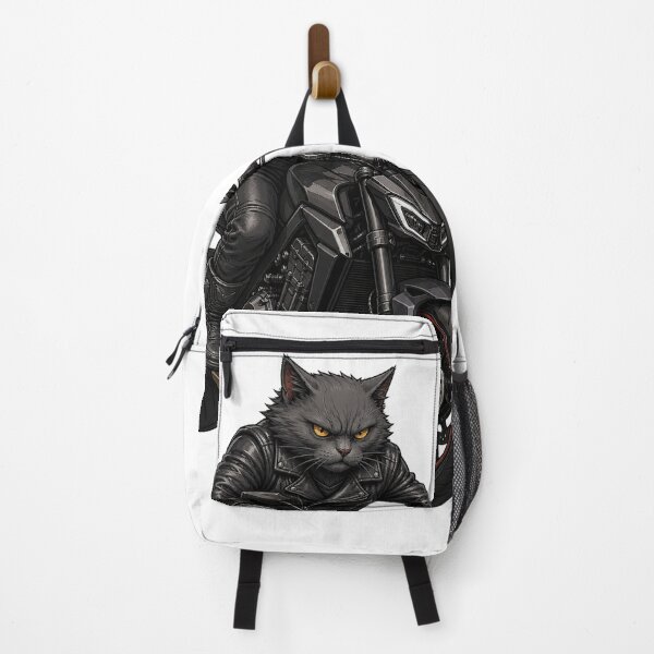 Item preview, Angry Cat Streetfighter Motorcycle Rider designed and sold by TVEX19.