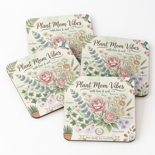 Item preview, Plant Mom Vibes Botanical Watercolor designed and sold by DIUMERI.