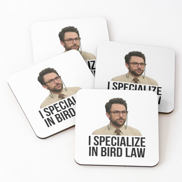 Item preview, I Specialize in Bird Law Funny Charlie Kelly Law School Humor Quote Graphic designed and sold by raedattia.