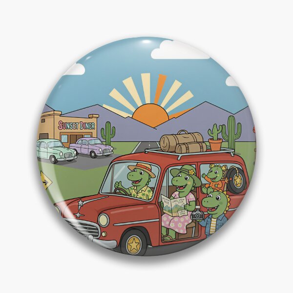 Item preview, Dino Family Road Trip Flat Vector designed and sold by DIUMERI.