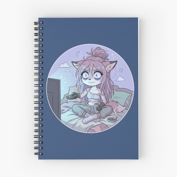 Item preview, Binge Watching Till Death Fox - Bed Rotting TV Marathon Chibi designed and sold by CaliLuminos.