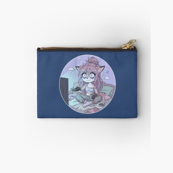 Item preview, Binge Watching Till Death Fox - Bed Rotting TV Marathon Chibi designed and sold by CaliLuminos.