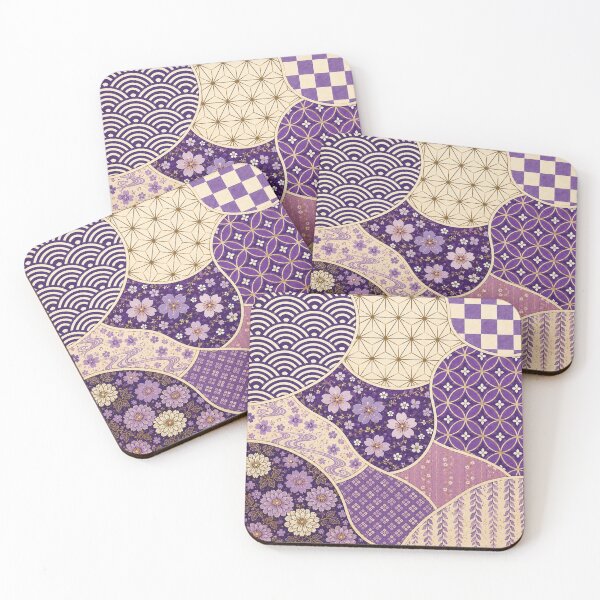 Item preview, Purple Harmony | Japanese Patchwork Pattern designed and sold by lbl-shop.