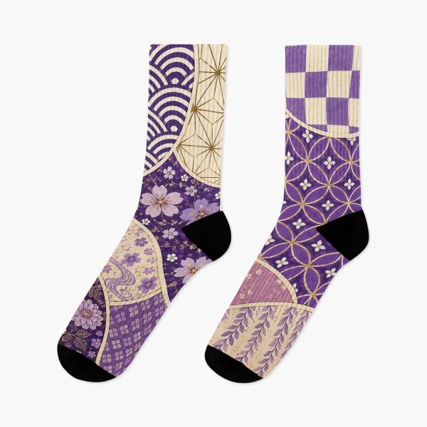 Item preview, Purple Harmony | Japanese Patchwork Pattern designed and sold by lbl-shop.