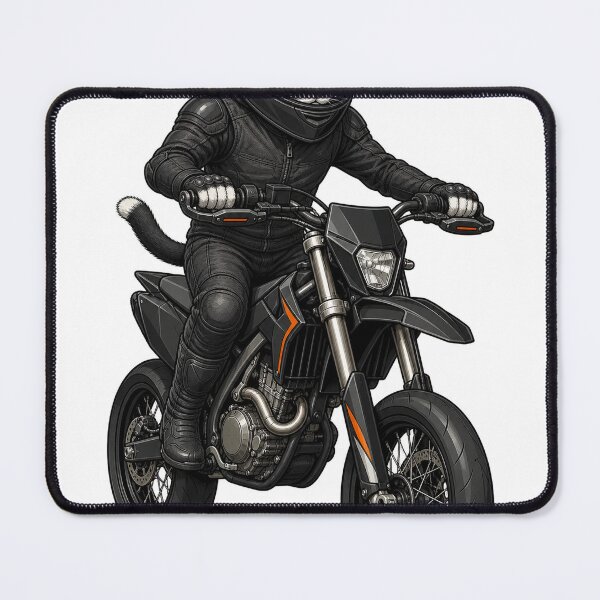 Item preview, Skull Helmet Cat Supermoto Rider designed and sold by TVEX19.