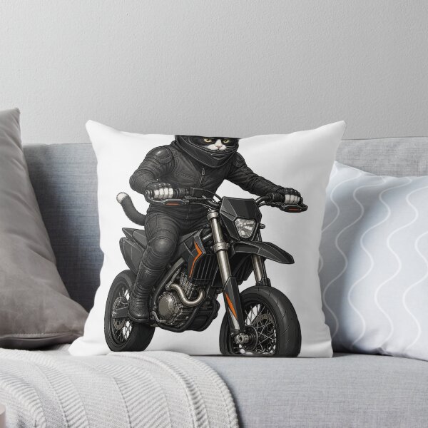 Artikelvorschau, Totenkopfhelm Katze Supermoto Fahrer entworfen und verkauft von TVEX19.