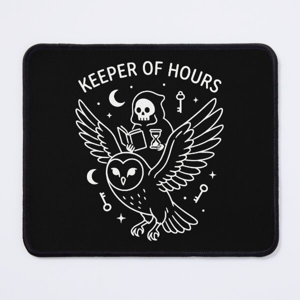 Item preview, Keeper Of Hours Grim Reaper Barn Owl Gothic Celestial designed and sold by Amir Faysal.