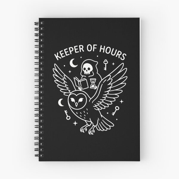 Item preview, Keeper Of Hours Grim Reaper Barn Owl Gothic Celestial designed and sold by Amir Faysal.