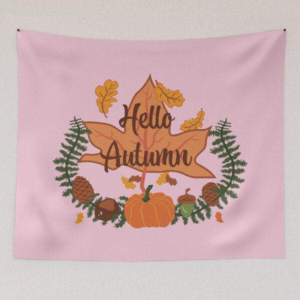 Item preview, Hello Autumn - Fairytale Pink designed and sold by Daniel Bevis Design.