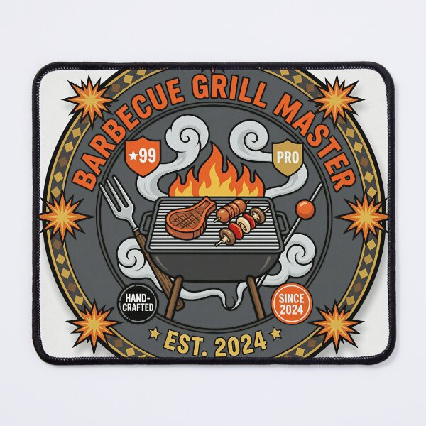 Item preview, Barbecue Grill Master Flat Vector Badge designed and sold by DIUMERI.