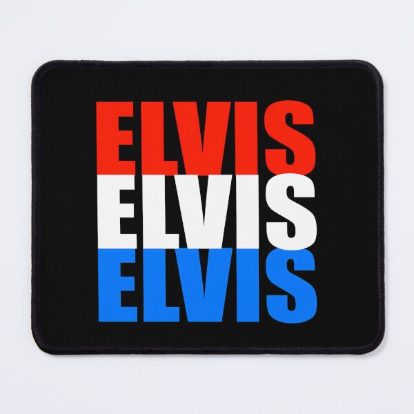 Artikelvorschau, Elvis Elvis Elvis Rot Weiß und Blau Typografie entworfen und verkauft von EdaEichmann.