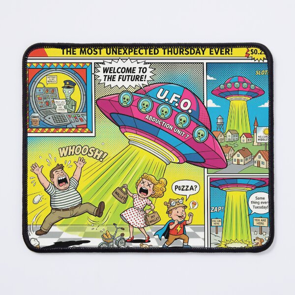 Item preview, UFO Abduction Humor Pop Art Comic designed and sold by DIUMERI.