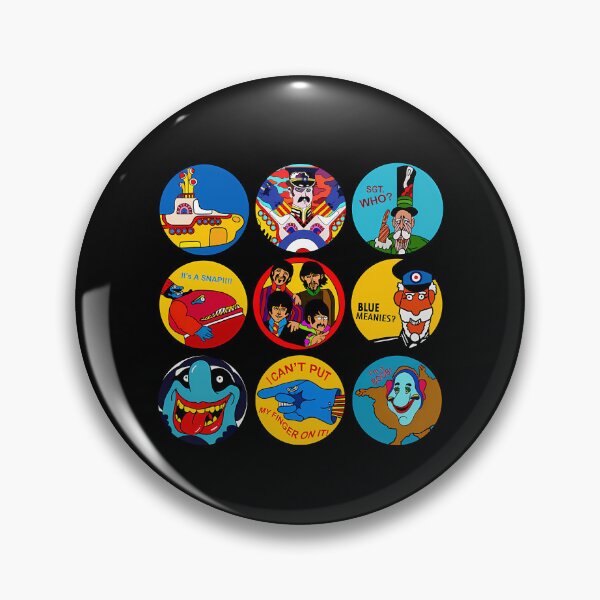 Item preview, Sgt Pepper Blue Meanies Yellow Submarine Badges designed and sold by EdaEichmann.
